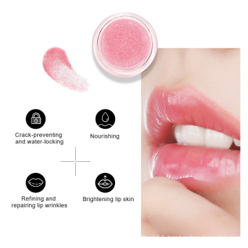 Exfoliant pour les lèvres hydratant à l&#39;extrait de fraise personnalisable en usine Soin des lèvres exfoliant éclaircissant